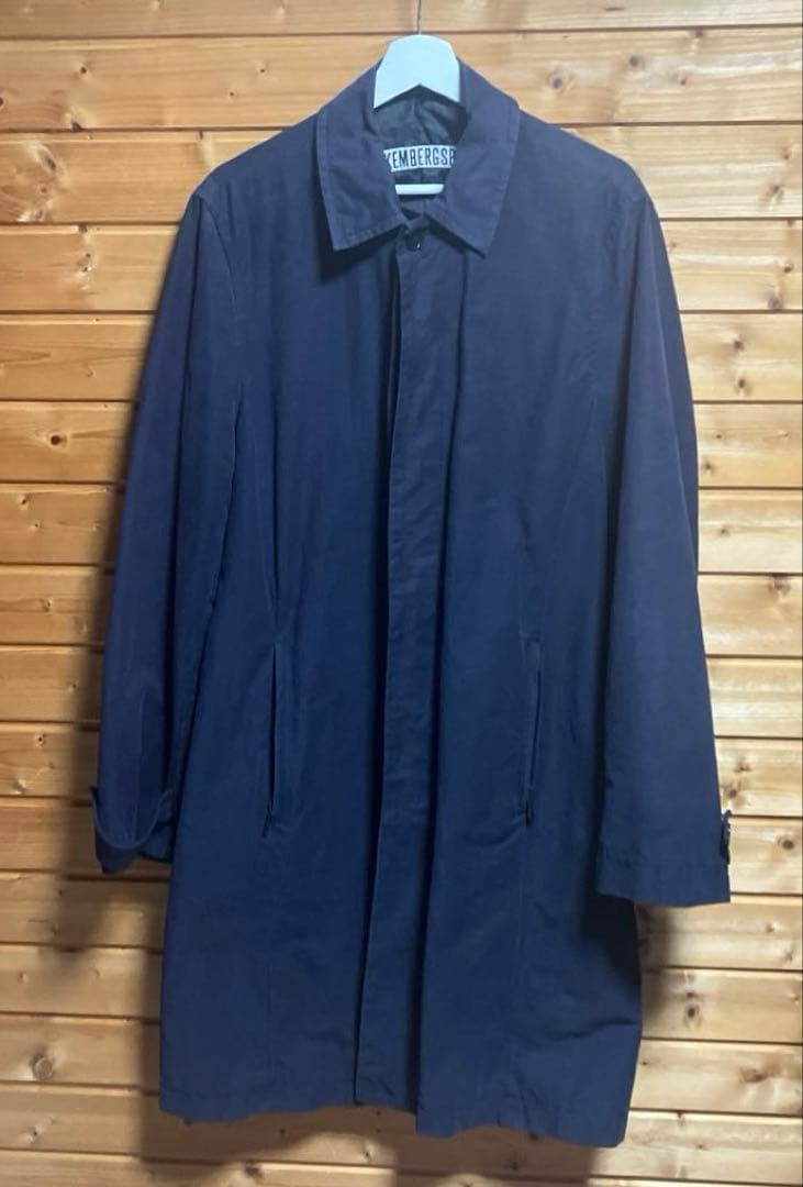 ダークビッケンバーグ【90S】ステンカラーコートSネイビー系