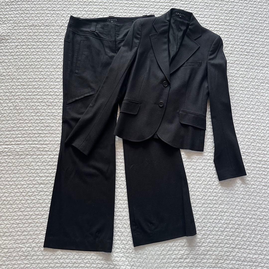 セオリー　パンツスーツ　ウール　サイズ2 ブラック