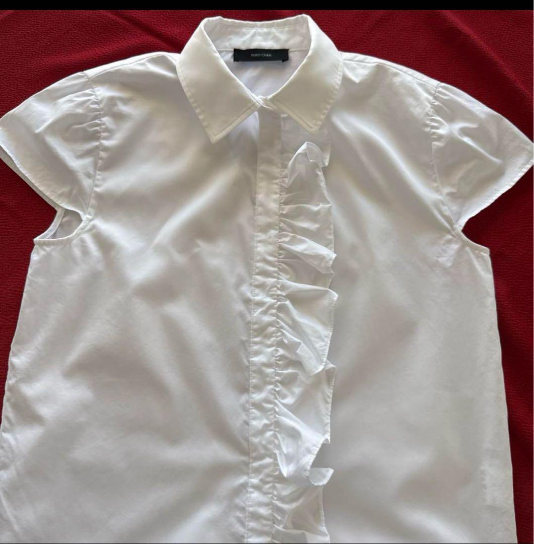 Yoko chan フリルが可愛いパフスリーブシャツ