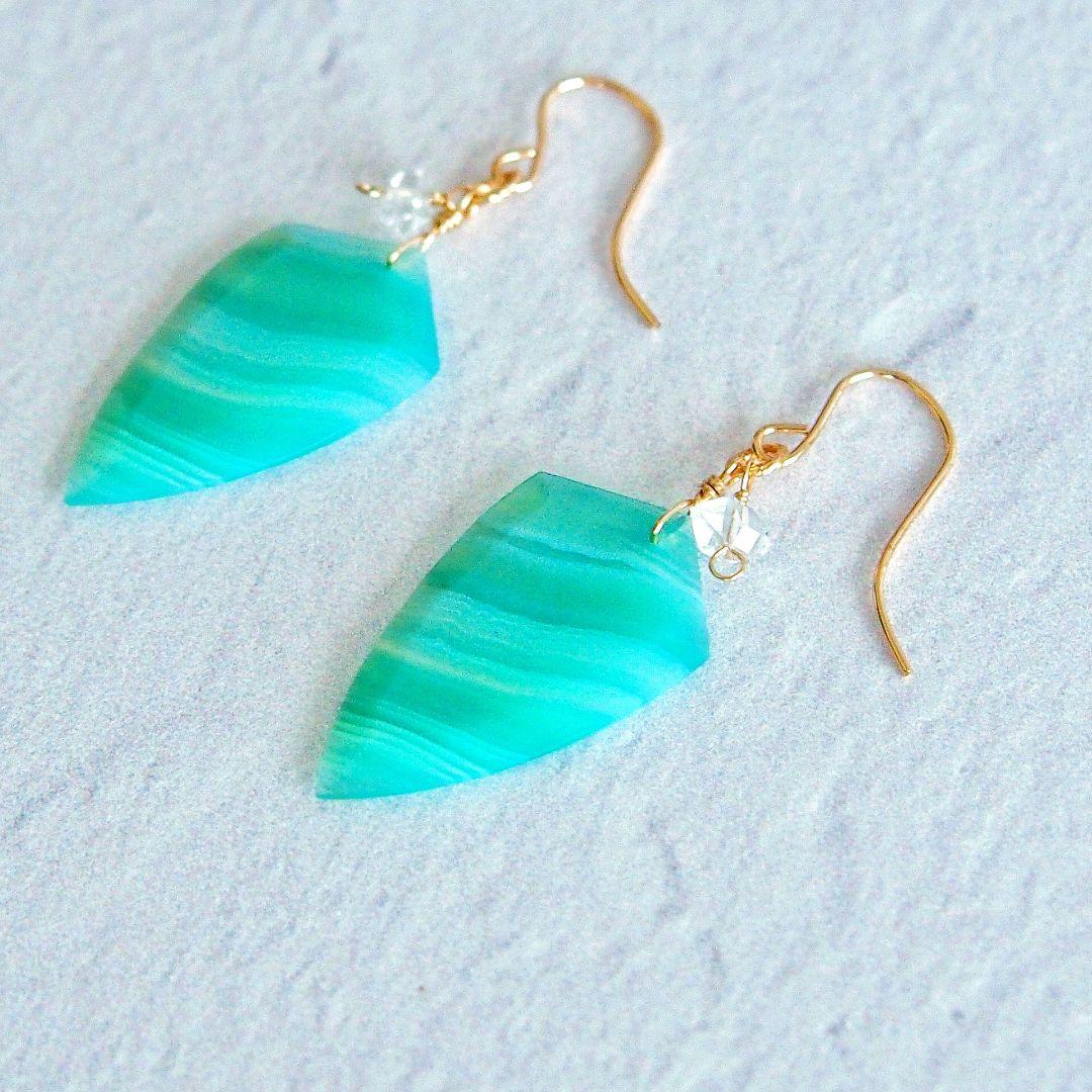 ポメころび様　グリーンバンデッドオニキス　チャーム　14kgf　他2点