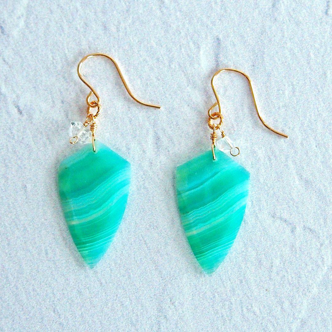 ポメころび様　グリーンバンデッドオニキス　チャーム　14kgf　他2点