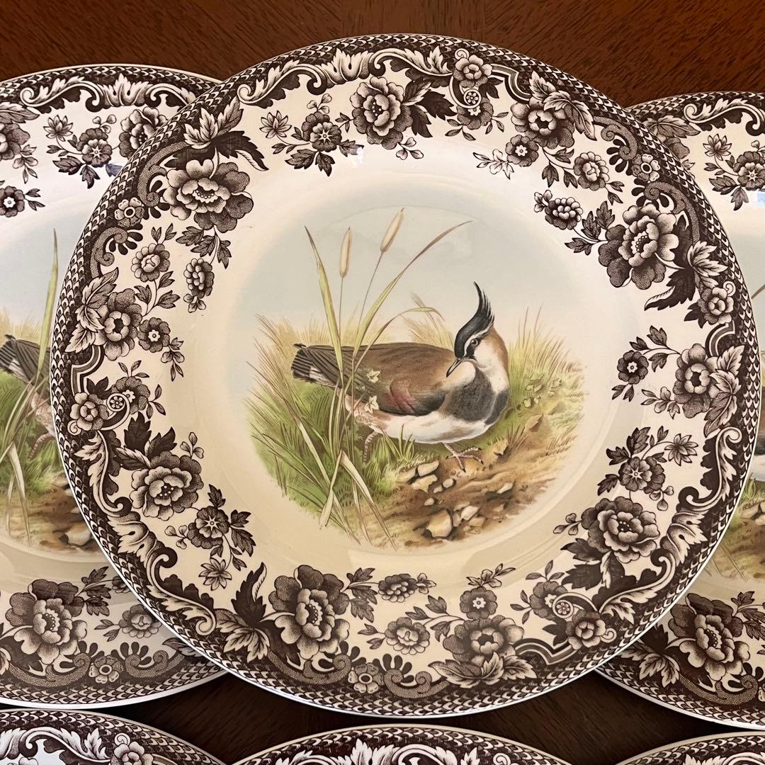 【レア美品】英国製　スポード ★ウッドランド★デザート皿　６枚