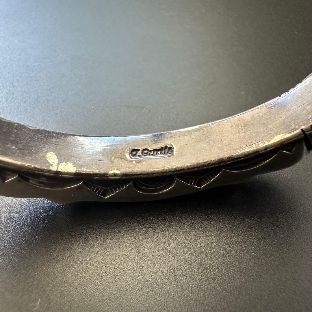 Navajo Thomas Curtis スタンプワーク ヘビーゲージ　バングル