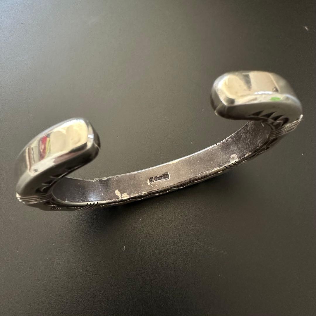 Navajo Thomas Curtis スタンプワーク ヘビーゲージ　バングル