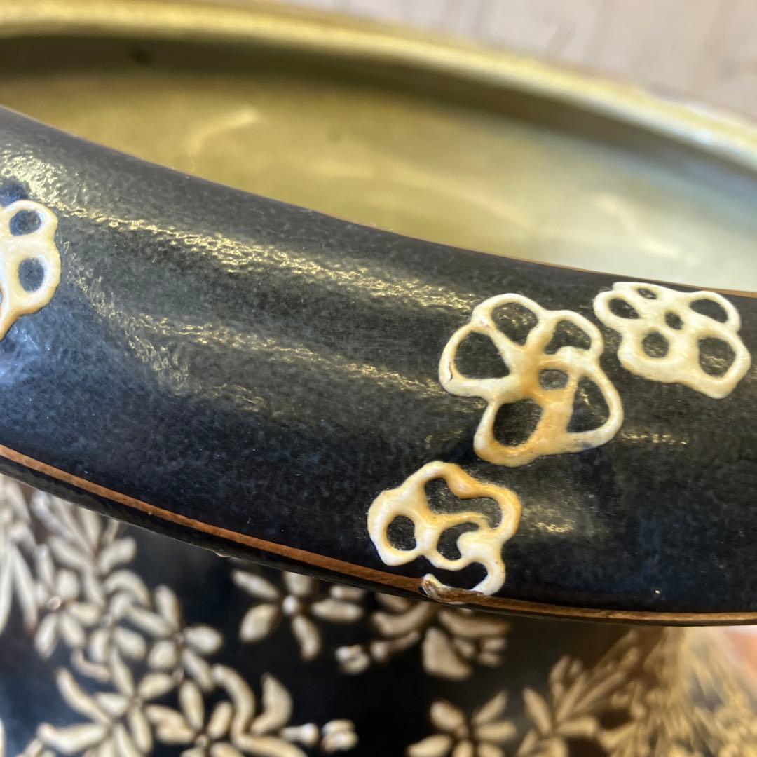 ヴィンテージ 綿竜軒 陶器 大型 飾り壺 豪華絢爛 武者絵図 花瓶 花器 骨董品