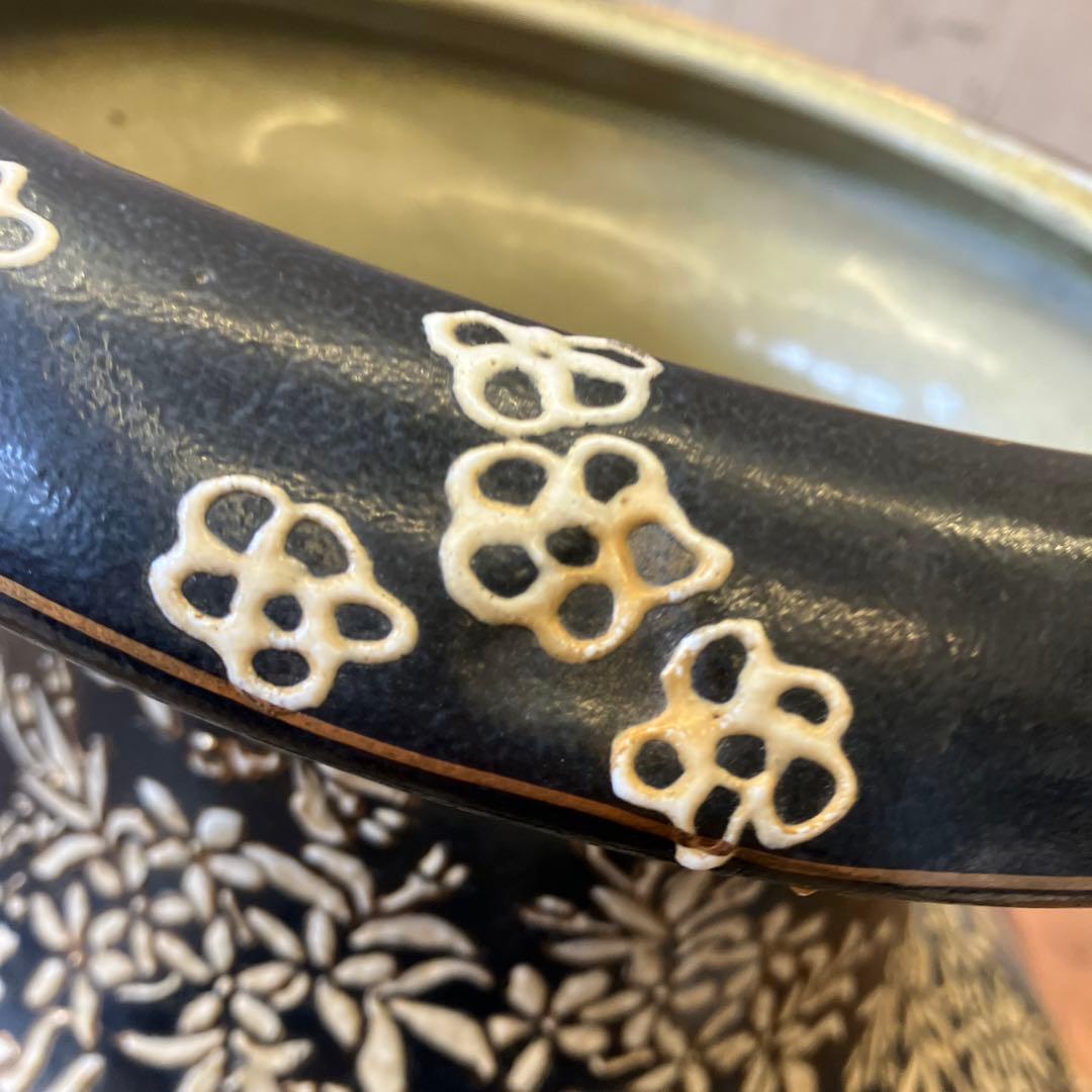 ヴィンテージ 綿竜軒 陶器 大型 飾り壺 豪華絢爛 武者絵図 花瓶 花器 骨董品