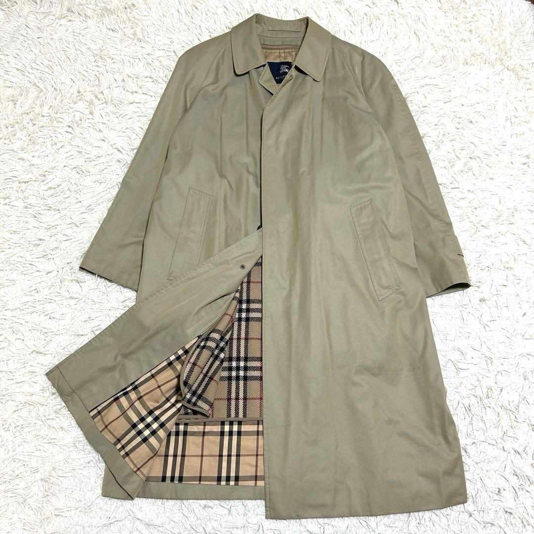 良品✨バーバリーロンドン 玉虫色 ノバチェック ライナー付き ステンカラーコート