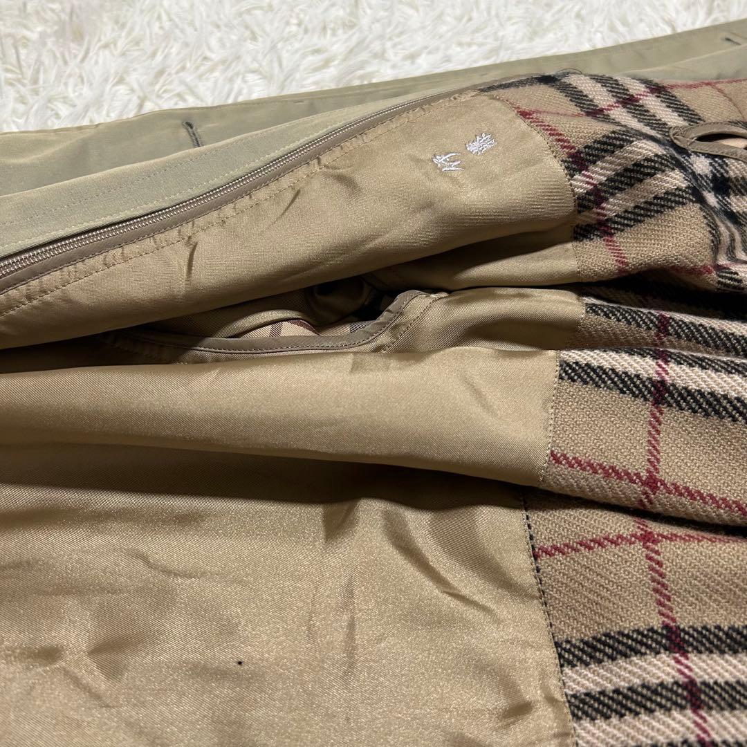 良品✨バーバリーロンドン 玉虫色 ノバチェック ライナー付き ステンカラーコート