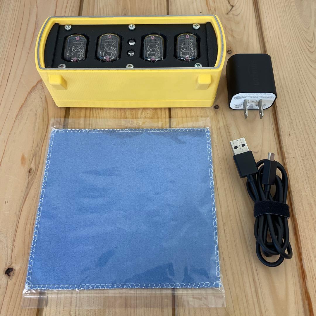 ニキシー管時計 NIXIE CLOCK 4桁 IN-12使用 イエロー