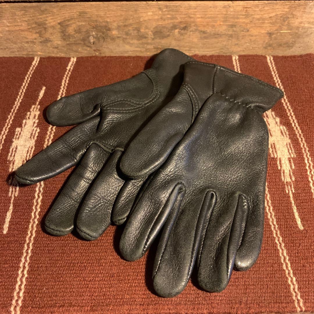 チャーチル グローブ 鹿革 バイク 手袋 アメリカ製 M 黒 CHURCHILL