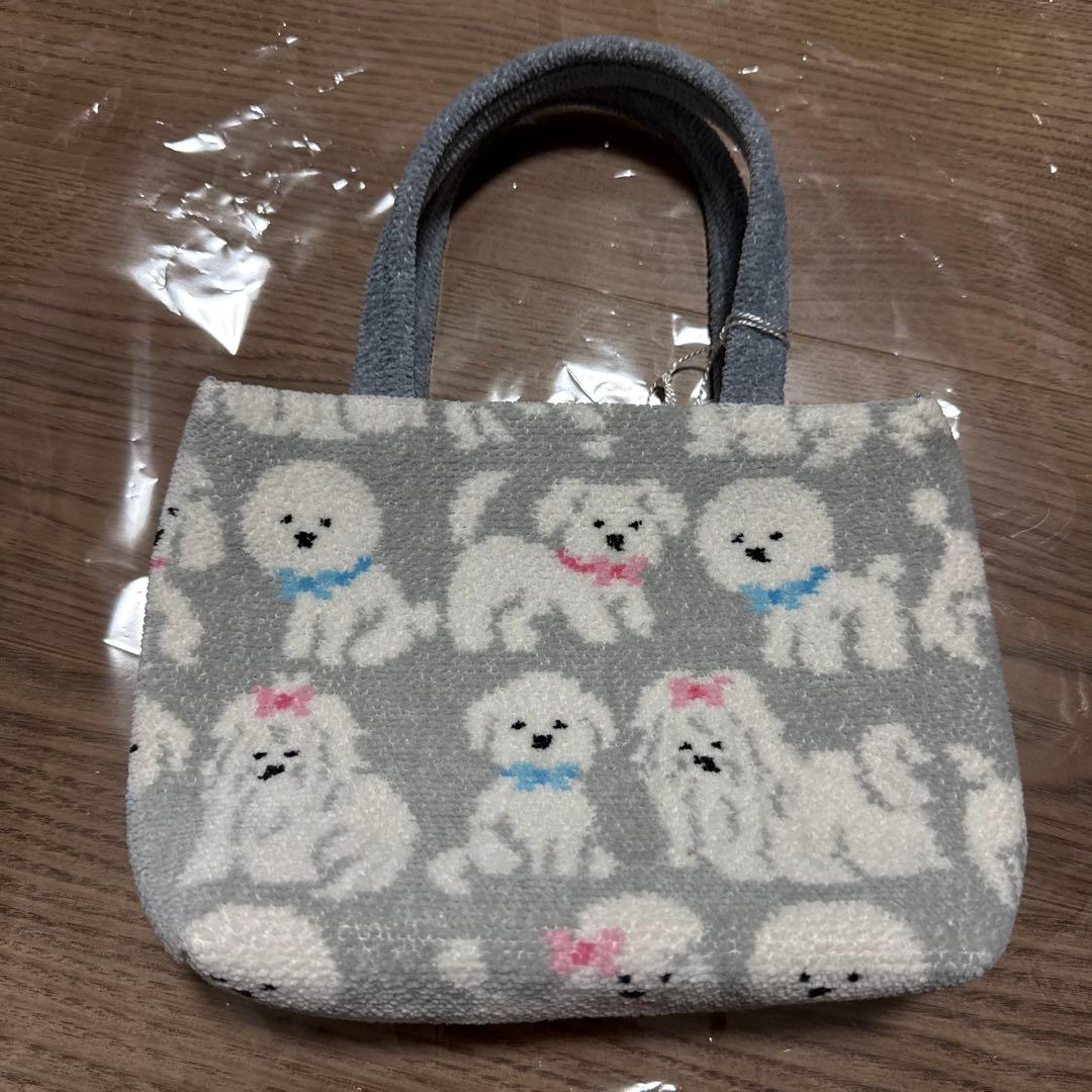新品未使用タグ付き　フェイラー　モフモフワンチャン　バッグ　グレー トート