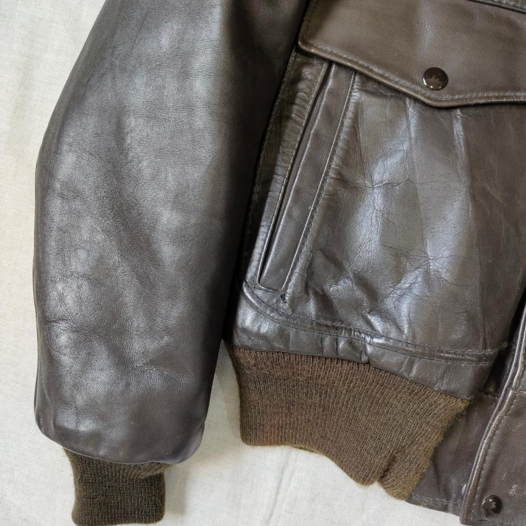 70s USA製 Schott G-1 レザージャケット ハンドペイント
