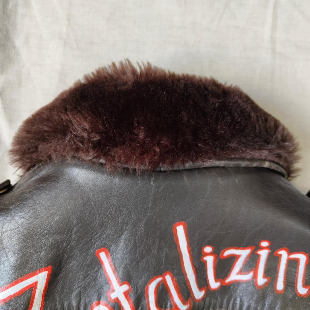 70s USA製 Schott G-1 レザージャケット ハンドペイント