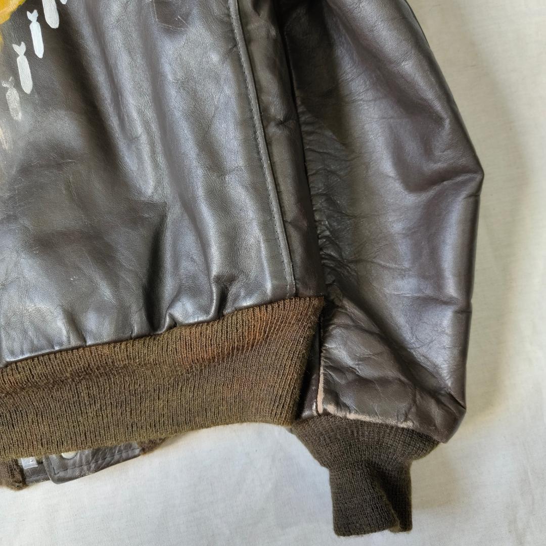 70s USA製 Schott G-1 レザージャケット ハンドペイント