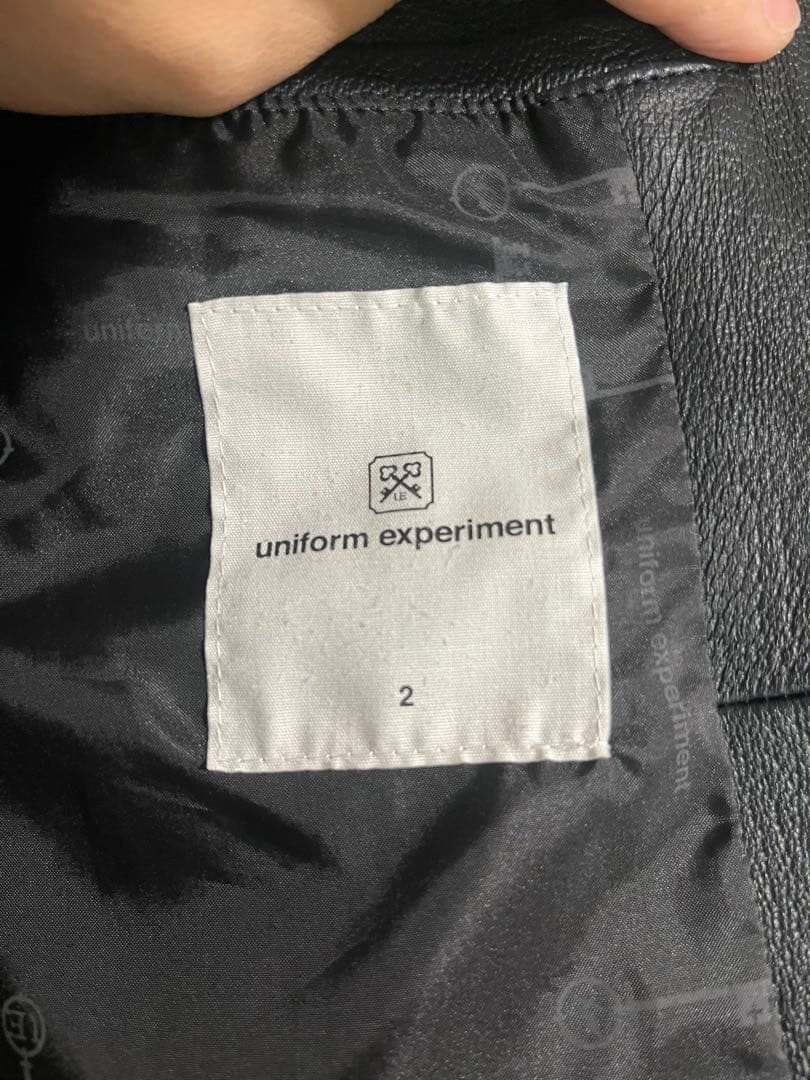 【定価147000円 】uniform experimentレザー ネイビー 2