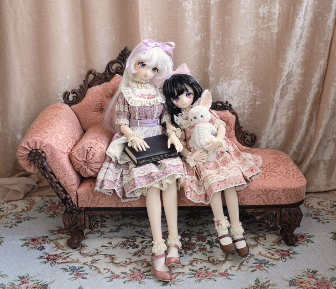 ドール用 1/3サイズ クラシカルカウチソファ アンティークローズ SD BJD