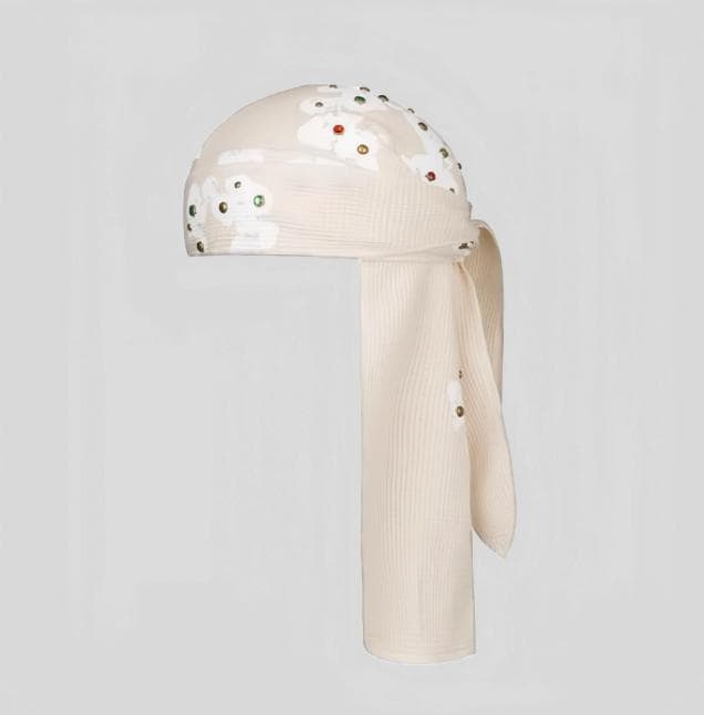 DENIM TEARS Rhinestone Du Rag　オフホワイト