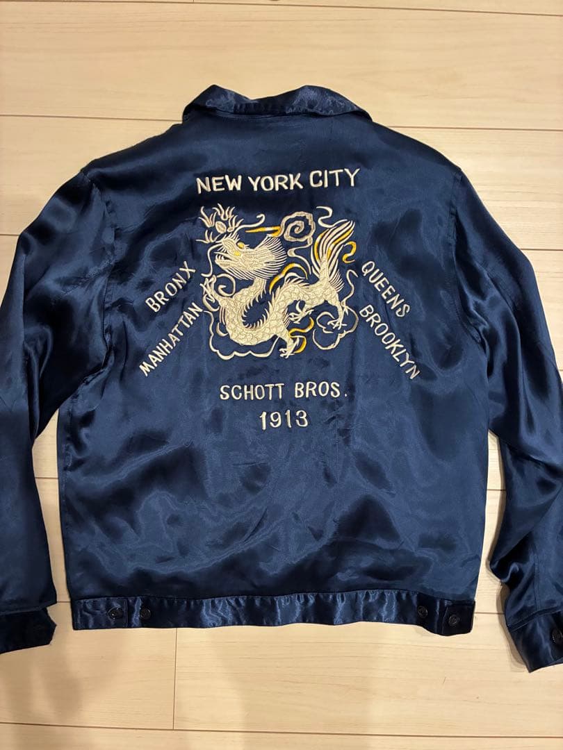 Schott スカジャン ネイビー