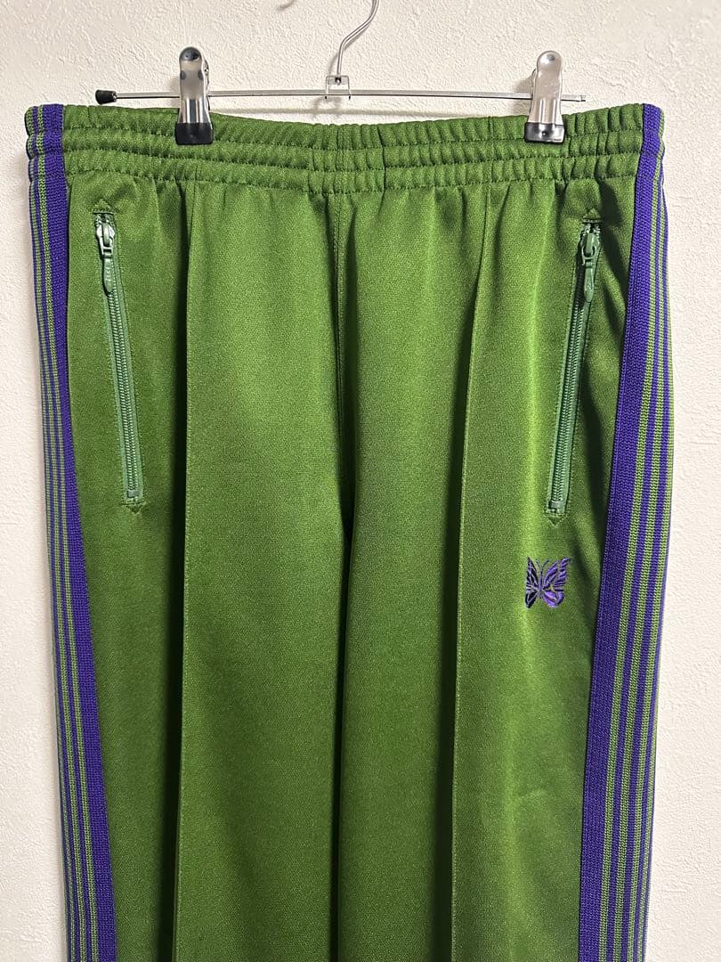 Needles トラックパンツ ストレート グリーン Sサイズ