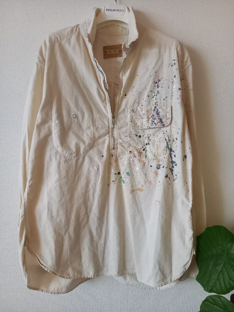 日*5様 2012ss初期ソロイスト☆ペイントハーフジップシャツ☆宮下期☆M