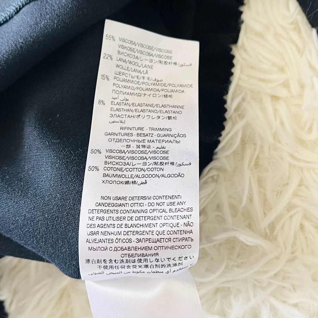 【美品✨】グッチ　ワンピース　パールボタン　ソーホー　フリル　リボン　近年　濃紺