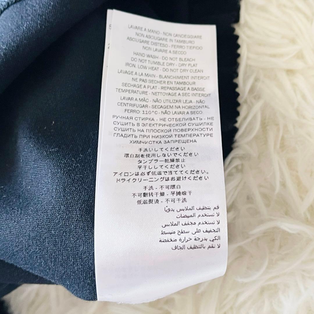 【美品✨】グッチ　ワンピース　パールボタン　ソーホー　フリル　リボン　近年　濃紺