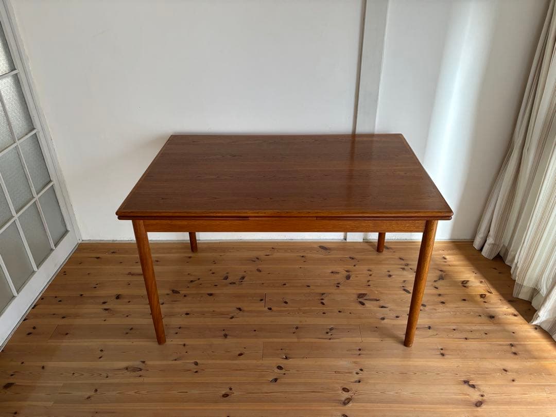 北欧ヴィンテージ　デンマーク　チーク　ドローリーフテーブル