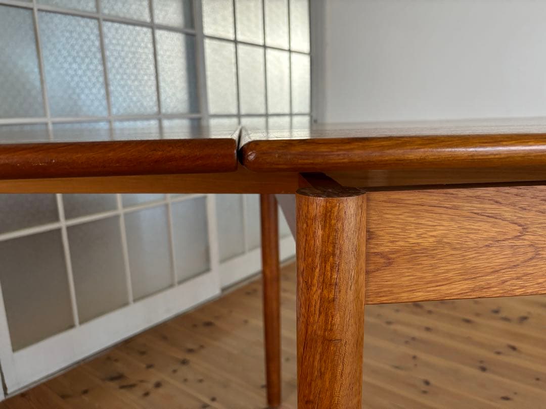 北欧ヴィンテージ　デンマーク　チーク　ドローリーフテーブル