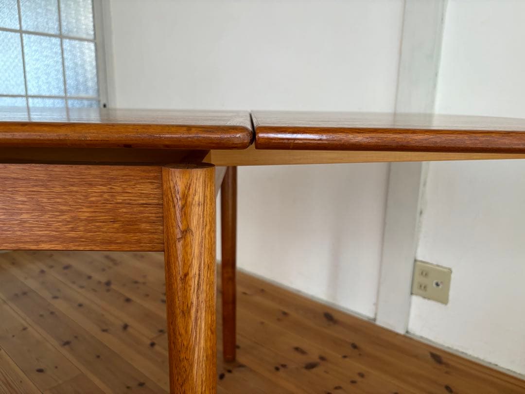北欧ヴィンテージ　デンマーク　チーク　ドローリーフテーブル