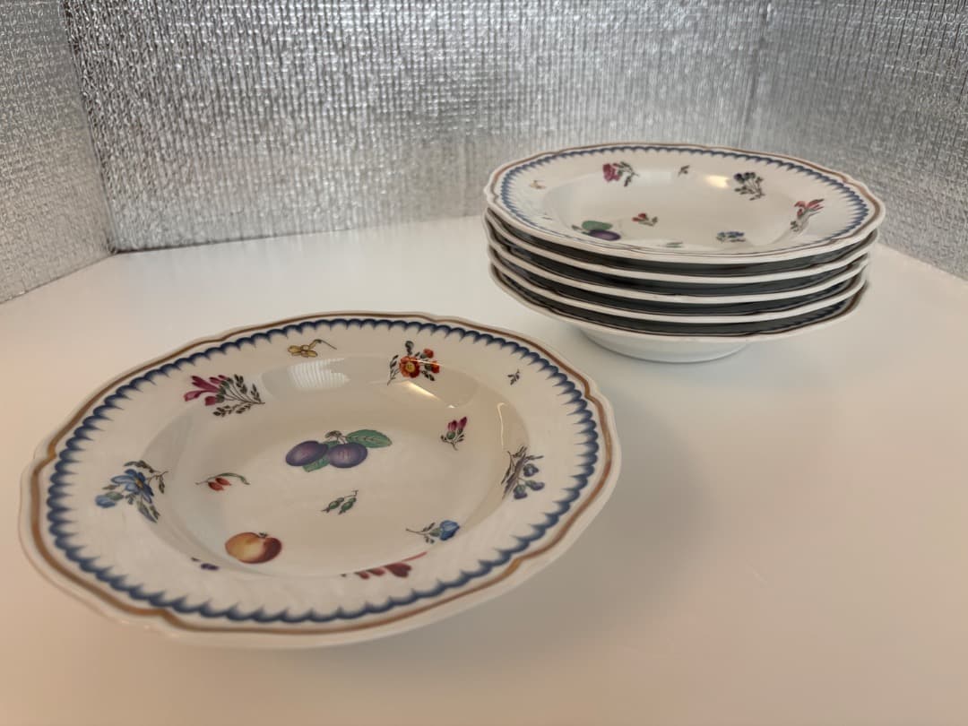 ジノリイタリアンフルーツ　スープ皿 6枚セット 約20cm