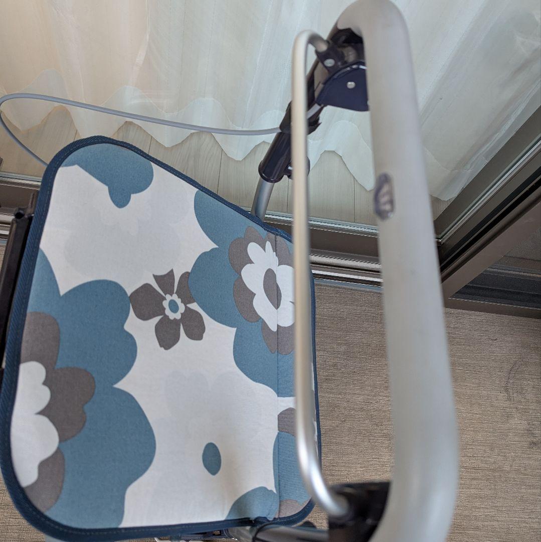 ユーバ産業 SUWAREL シルバーカー ショッピングカート 花柄ネイビーブルー