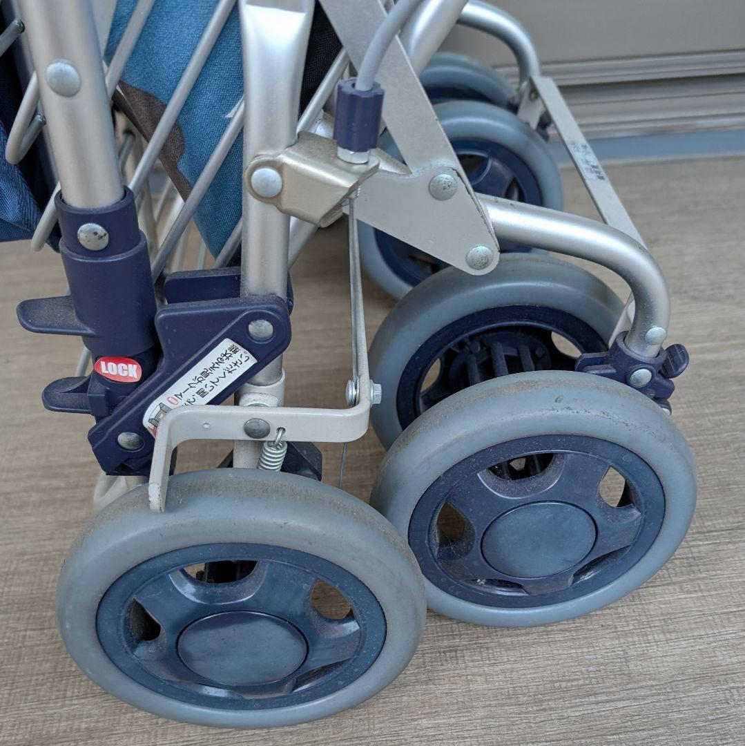 ユーバ産業 SUWAREL シルバーカー ショッピングカート 花柄ネイビーブルー