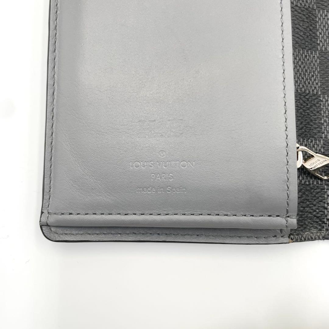 美品/鑑定済★ルイヴィトン　ポルトフォイユ・ブラザ　ダミエグラフィットストライプ