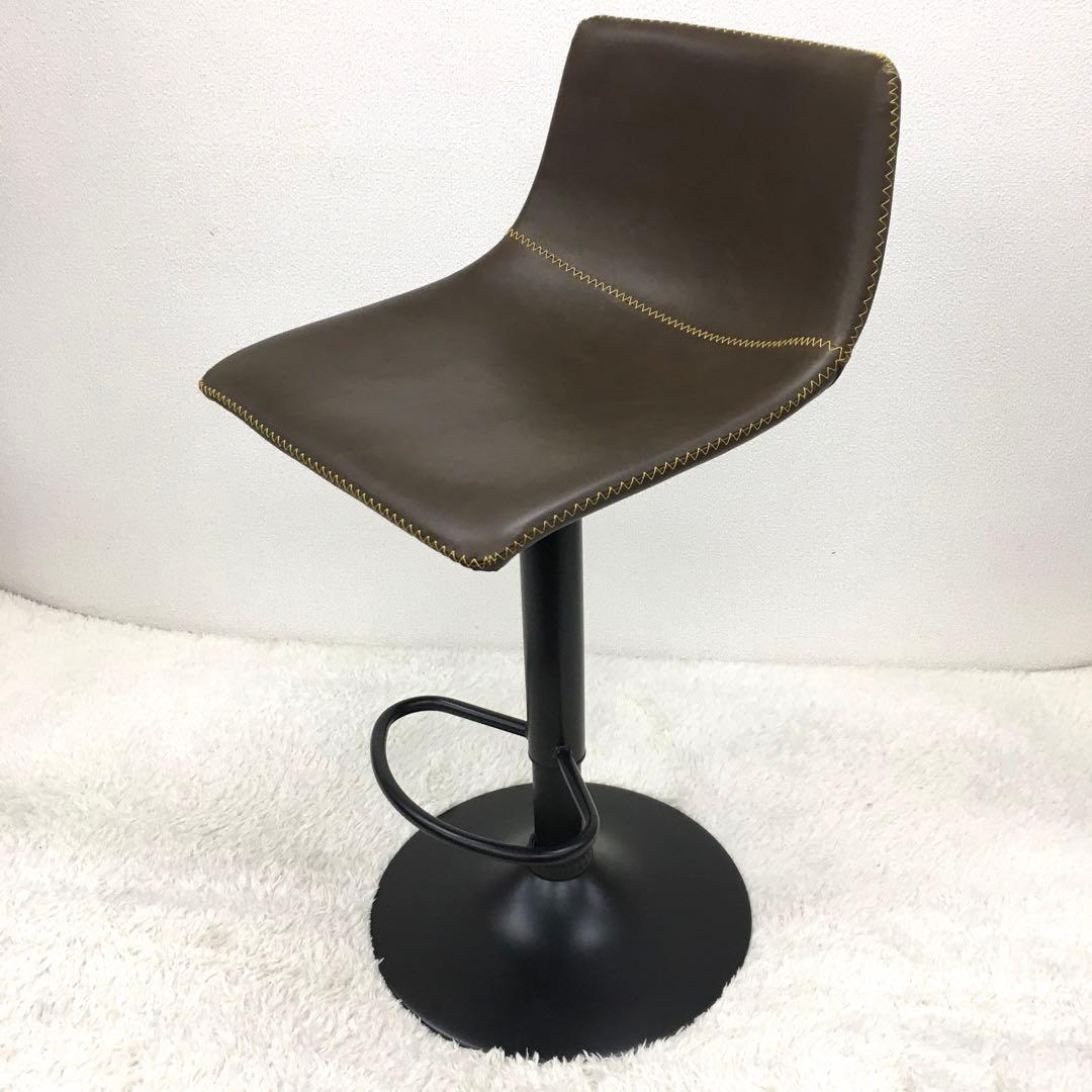 カウンタースツール バーチェア ハイチェア レザー スチールフレーム 昇降回転