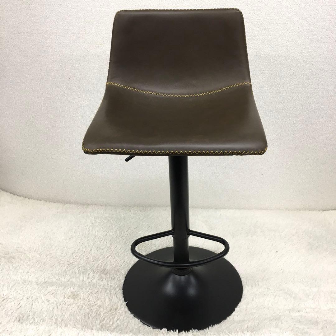 カウンタースツール バーチェア ハイチェア レザー スチールフレーム 昇降回転