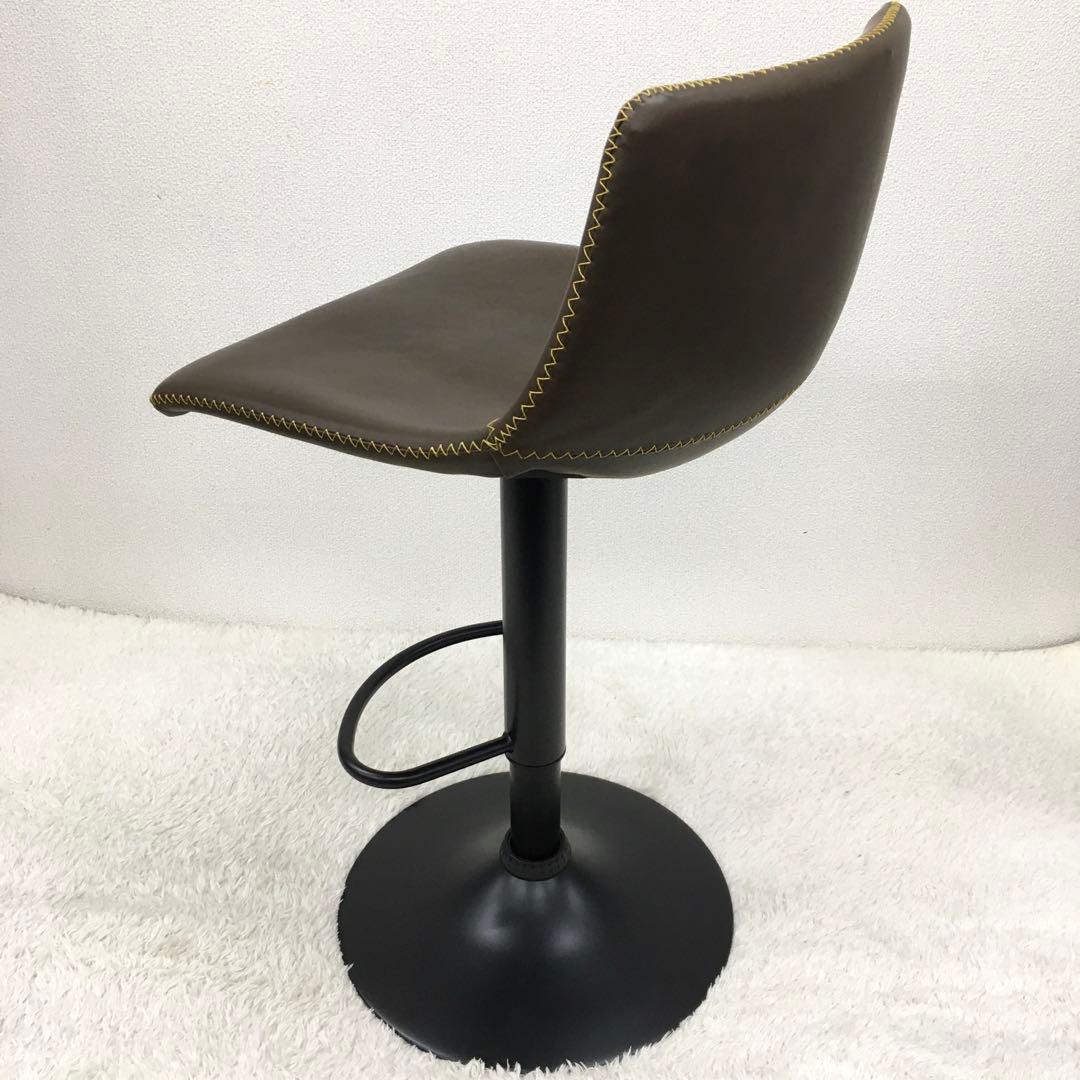 カウンタースツール バーチェア ハイチェア レザー スチールフレーム 昇降回転