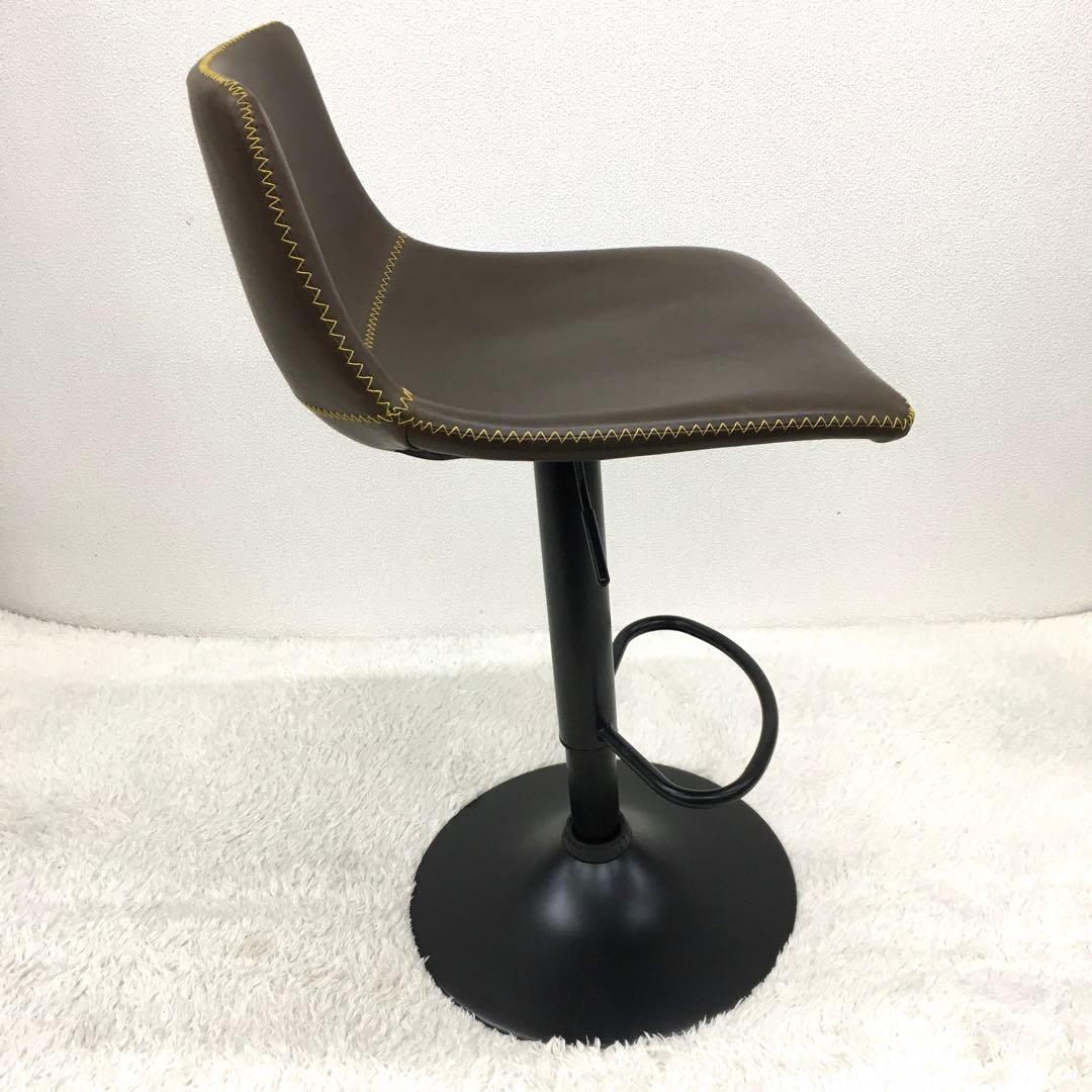 カウンタースツール バーチェア ハイチェア レザー スチールフレーム 昇降回転