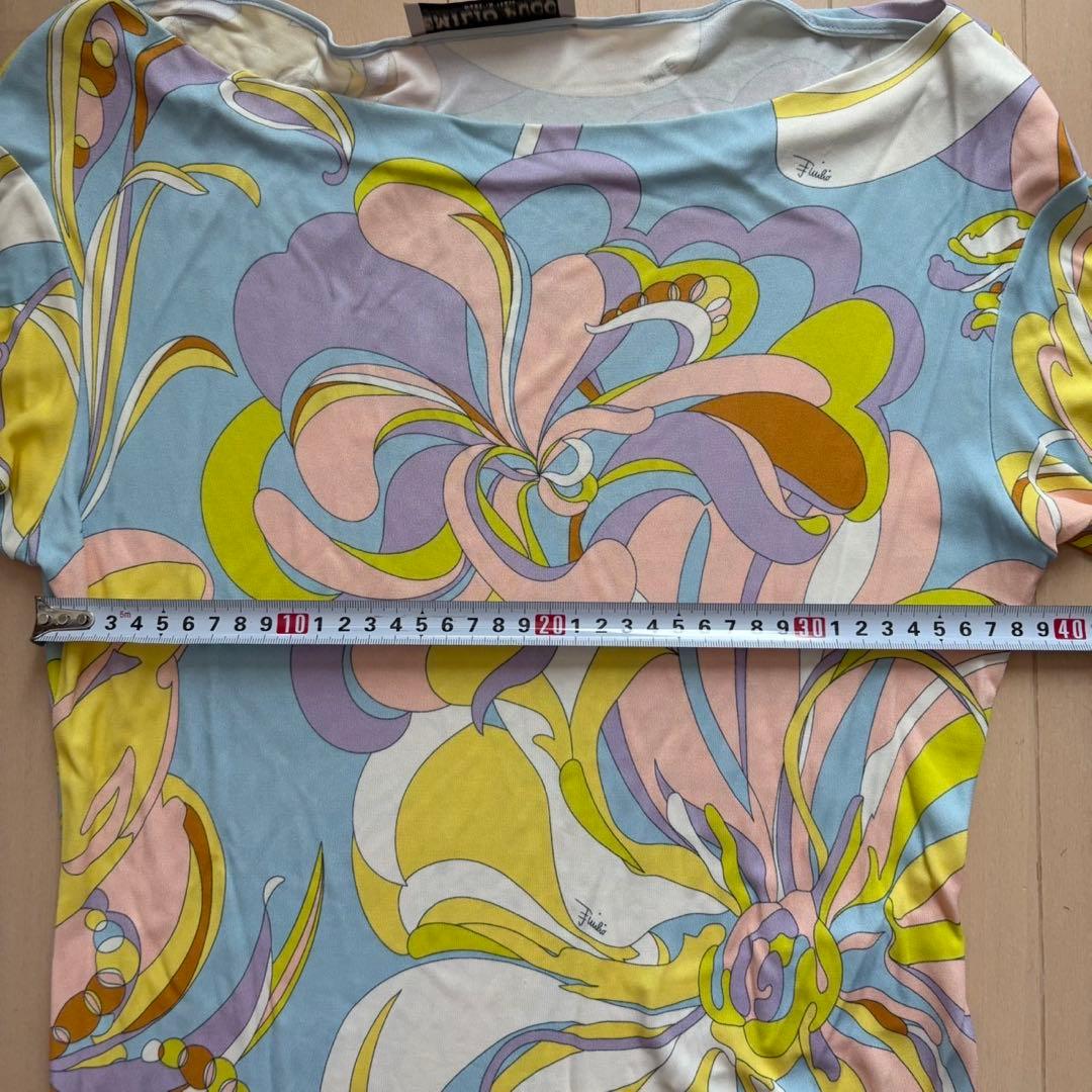 EMILIO PUCCI【君島十和子 美品】長袖ワンピース フリル袖 ベルト付