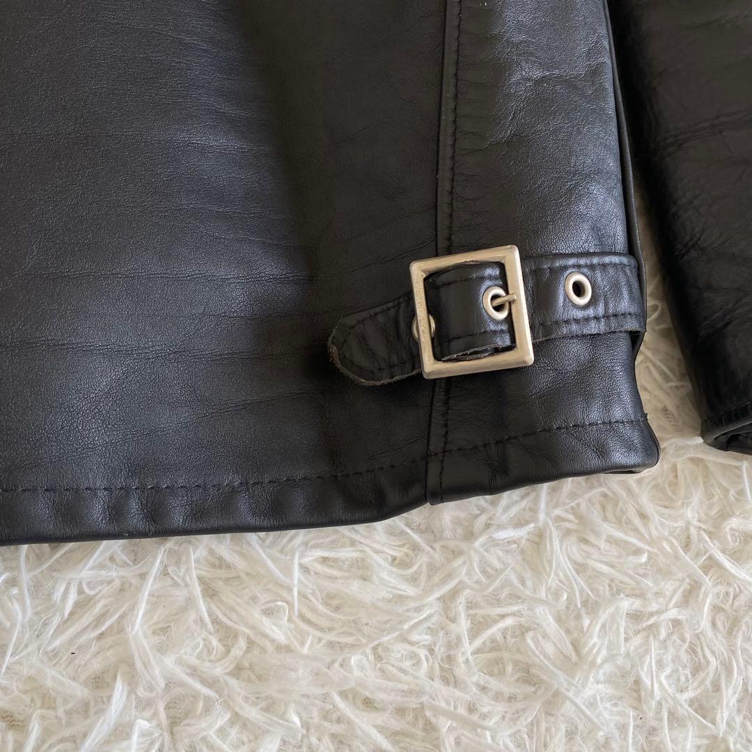 【美品】SCHOTT　641 シングルライダースジャケット　黒　38 L相当