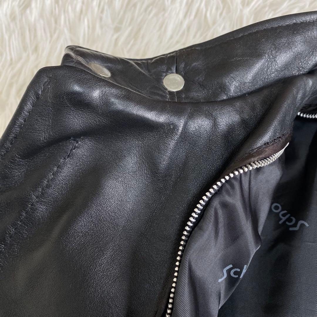 【美品】SCHOTT　641 シングルライダースジャケット　黒　38 L相当