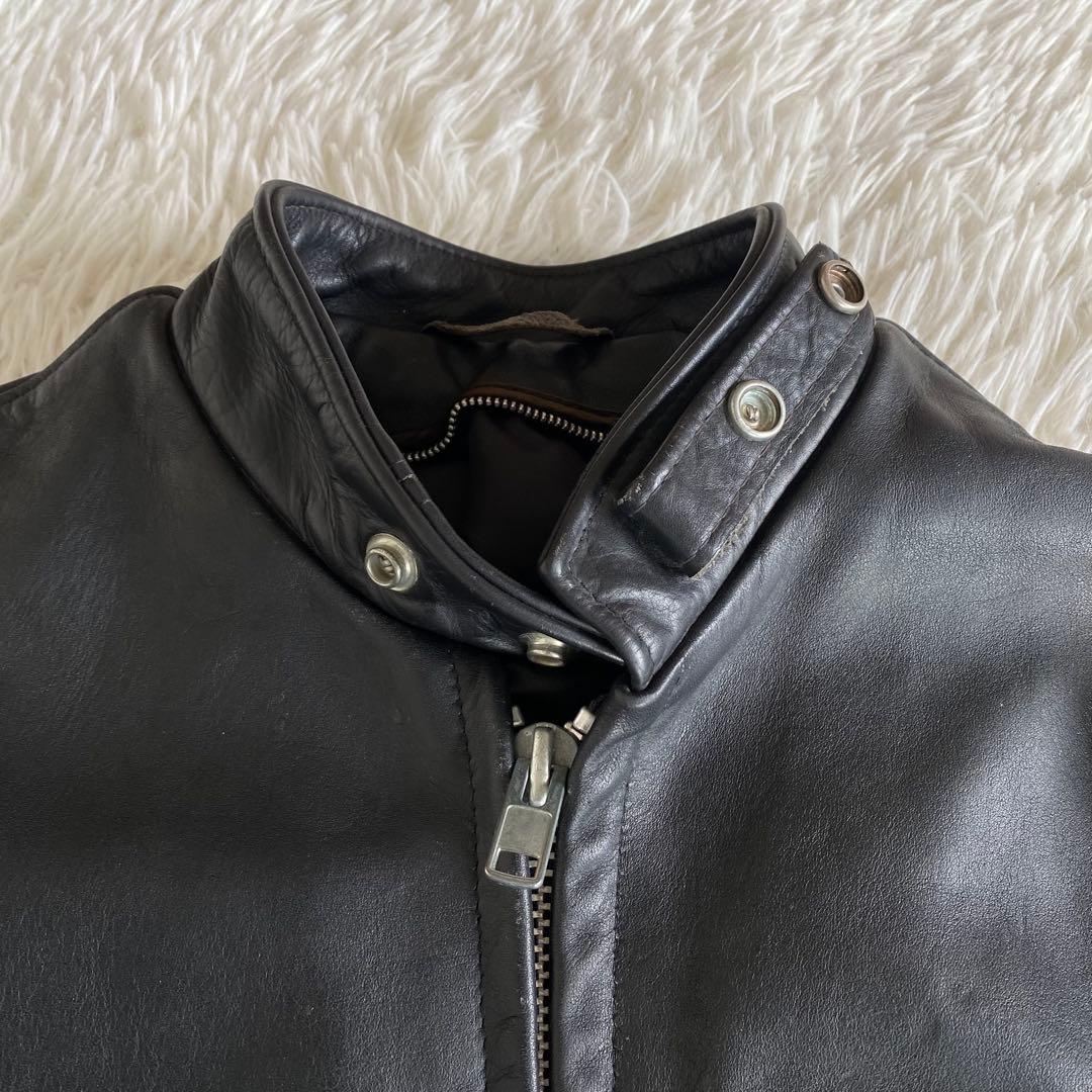 【美品】SCHOTT　641 シングルライダースジャケット　黒　38 L相当