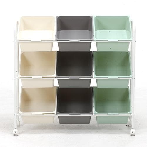 おもちゃ収納ラック グリーン系