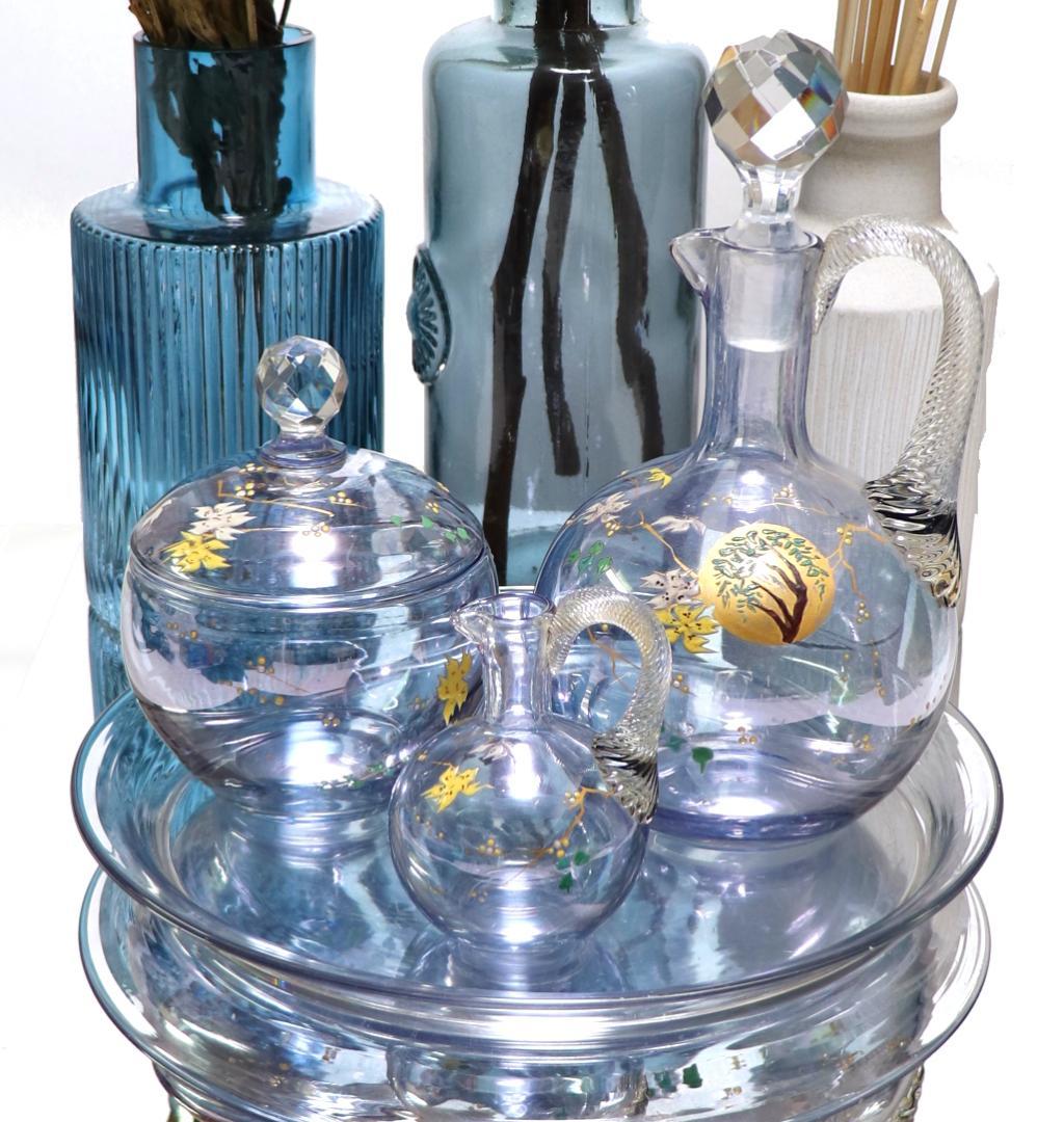 オールド・バカラ 1878年頃 水用セット 金彩エナメルラスター彩 ジャポニスム