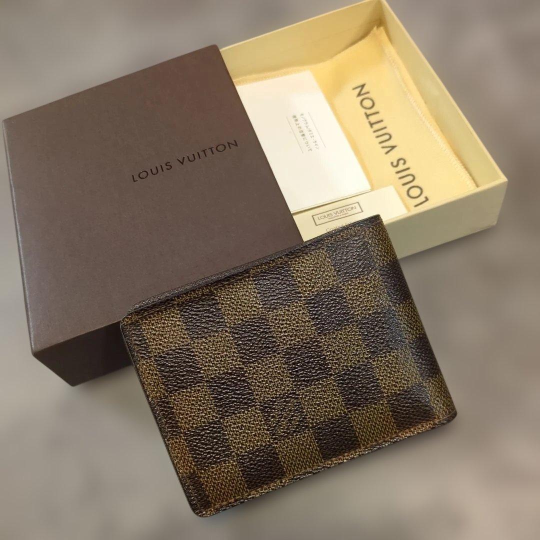 美品✨️ルイヴィトン ダミエ⭐️N60895 二つ折り財布⭐️箱・保存袋付