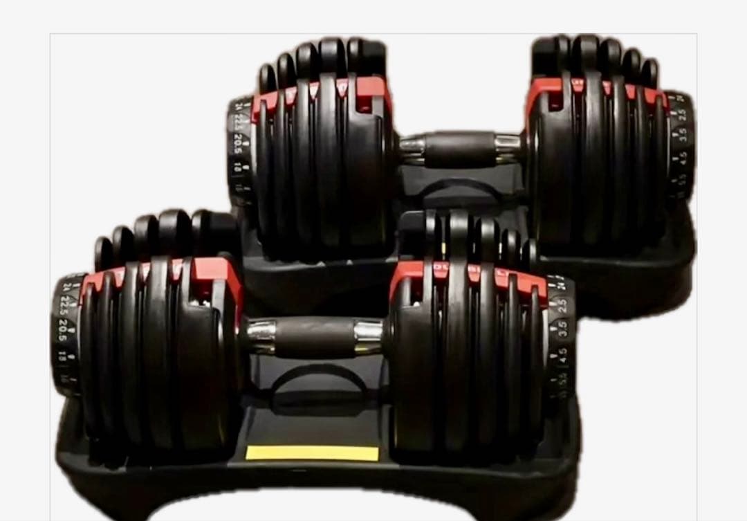 熊本【直接引き取り】可変式ダンベル　24kg 2個セット　筋トレ　ダンベル