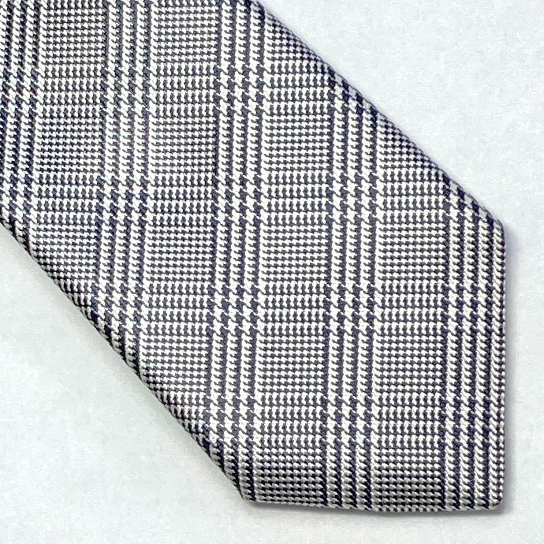 美品 Dior Homme ディオールオム エディ期 グレンチェックナロータイ