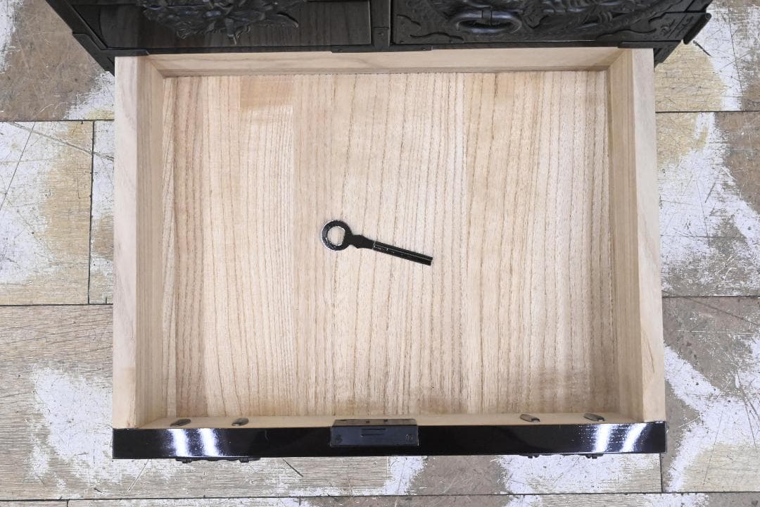 NH19 超美品 最高級 欅産業 仙台箪笥 宮城県推奨品 漆塗り小引出 船箪笥