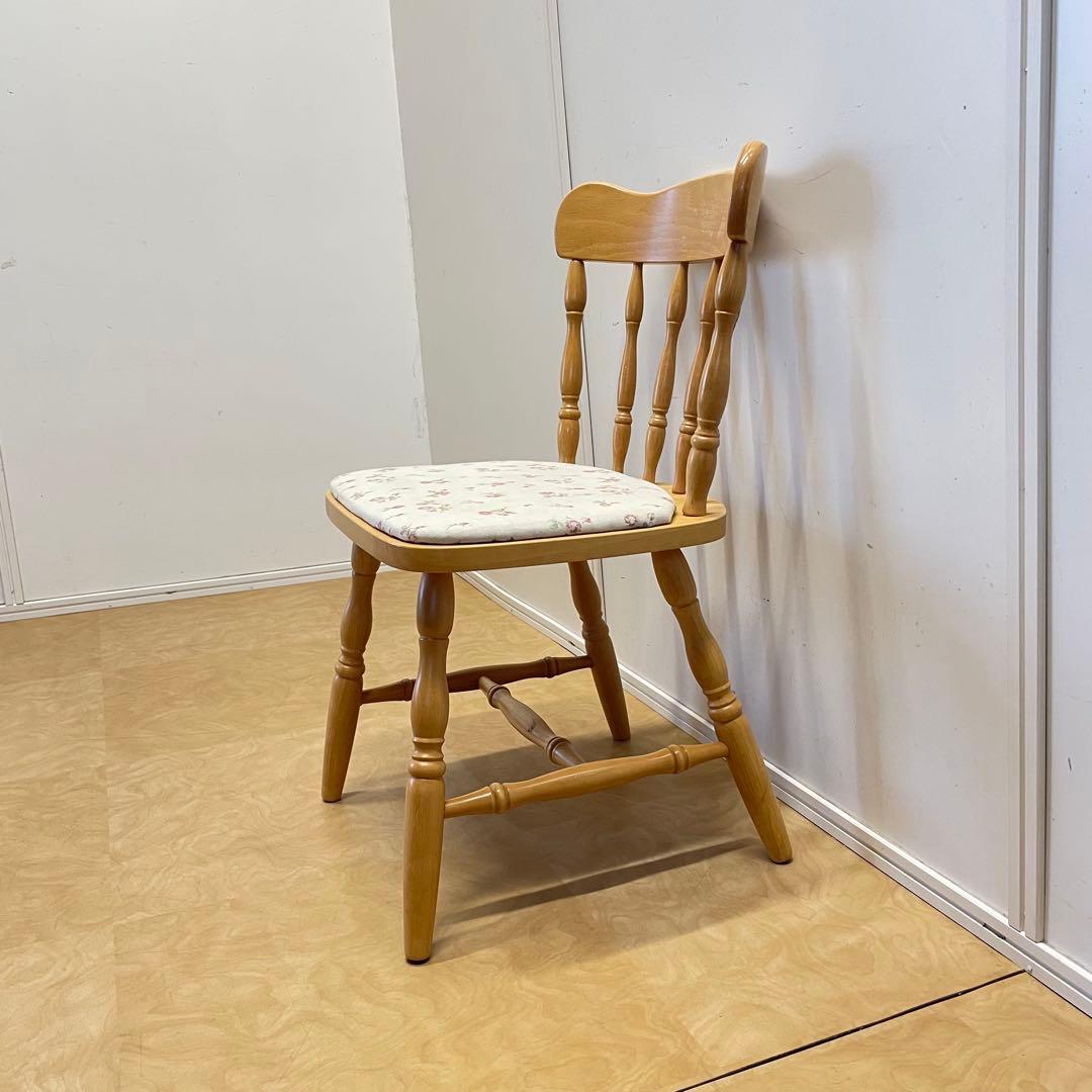 ミキモク ダイニングチェア② ウィンザーチェア 椅子 チェア 北欧スタイル 花柄