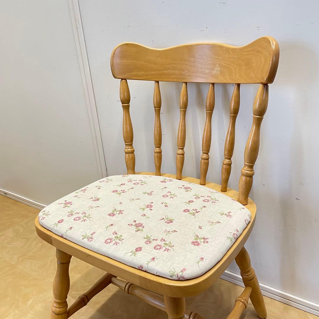 ミキモク ダイニングチェア② ウィンザーチェア 椅子 チェア 北欧スタイル 花柄