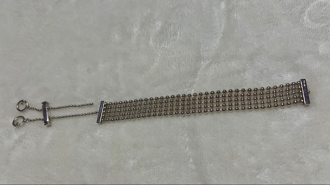 GUCCI ビーズチェーンブレスレット 925 Italy